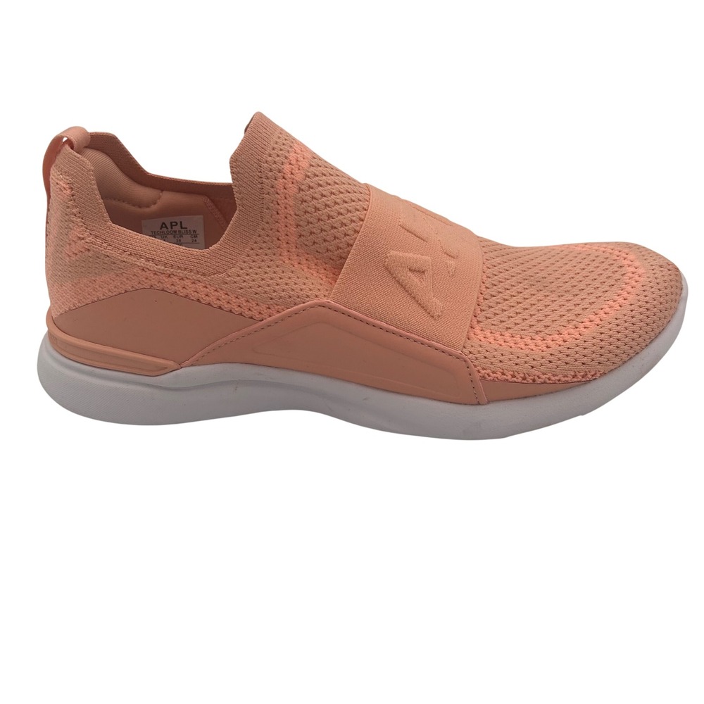 APL TechLoom Bliss Womens 7.5 Peach Coral Slip On Running Shoes  Athleisure